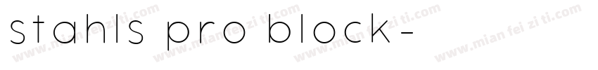 stahls pro block字体转换